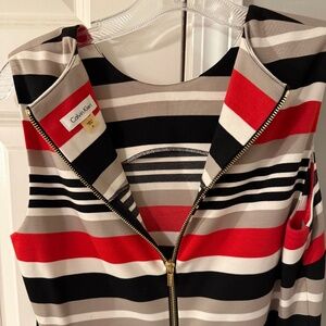 Calvin Klein Striped Midi Dress
